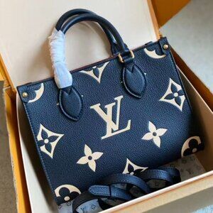 👜 Louis Vuitton OnTheGo Black & Blush Monogram Tote